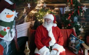 Jolly old Santa relaxing